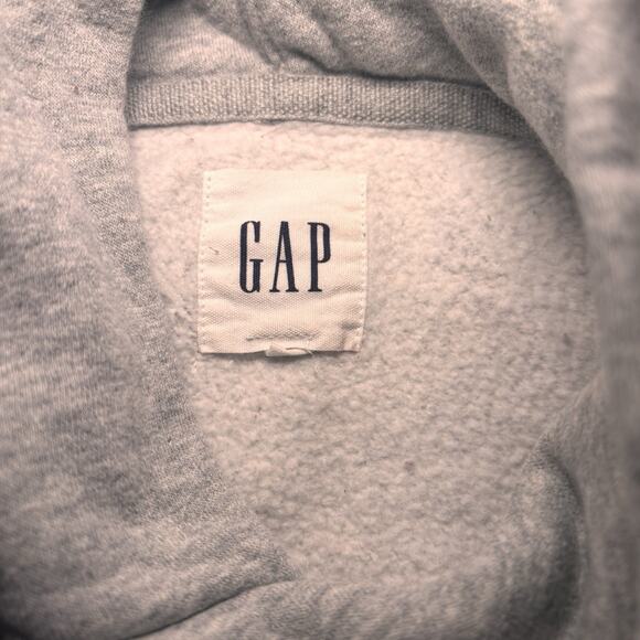 GAP Gray Mountain Forest Logo Hoodie Medium Pullover Sweatshirt - Picture 3 of 4
